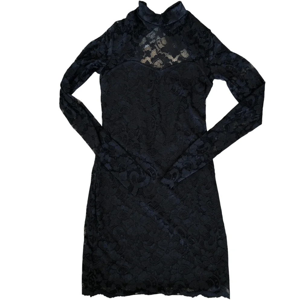 VTG Arden B Y2K Fairy Whimsigoth Cut Out Back Lace Mock Neck Party Dress NWT S - Picture 8 of 14